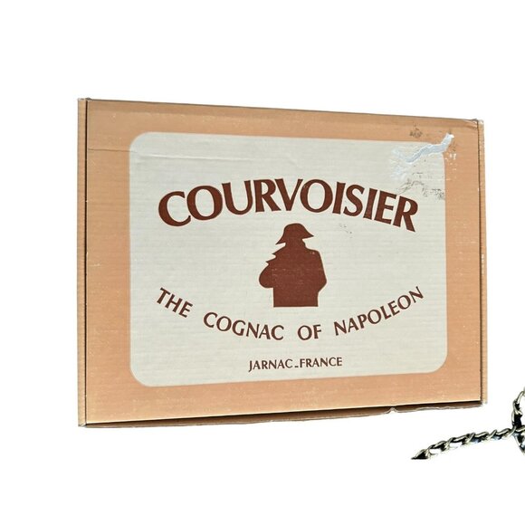 Courvoisier Cognac Napoleon Footed Snifter Glasses In Box Jarnac-France Vintage - Picture 2 of 7